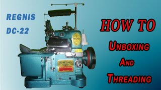 overlock machine threading  unboxing  how to use [upl. by Ahse]