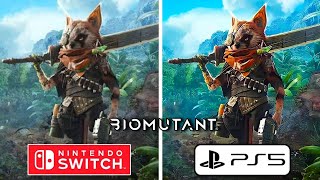 Biomutant PS5 vs Nintendo Switch Graphics Comparison [upl. by Notlok]