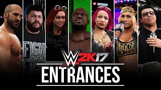 WWE 2K17 Entrances Apollo Crews Sasha Cesaro Becky Miz Emma Owens amp Carmella WWE2K17 [upl. by Ithaman]