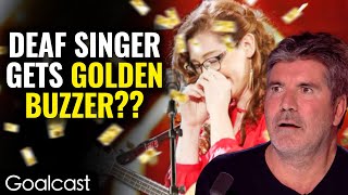 Mandy Harvey How A Deaf Singer Earned Simons Golden Buzzer  Goalcast [upl. by Lesko]