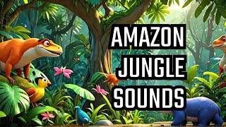 ANIMALS OF AMAZON RAINFOREST 8K Ultra HD  Jungle Wildlife and Sounds  4K SONG AUDIO AND VIDEO KIDS [upl. by Arrimat]