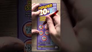 Power 20s  NC Lottery Scratch Offs scratchofftickets lottery [upl. by Ahsiekit]