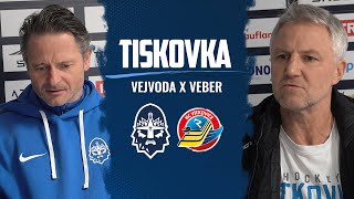 Trenéři po zápase Rytíři Kladno  HC Vítkovice Ridera Otakar Vejvoda a Jiří Veber [upl. by Sihtnyc]