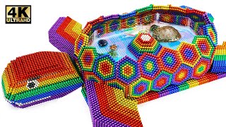 Build Amazing Tortoise Pond For Turtle From Magnetic Balls Satisfying  Magnet World Series [upl. by Stillman926]