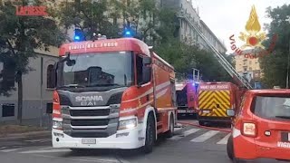 Milano incendio in autofficina tre morti e tre feriti [upl. by Htebasyle]