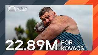 Kovacs shines in mens shot put  Continental Tour Gold 2022 [upl. by Wiersma]