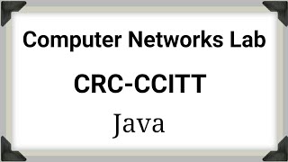 Computer Network Lab  VTU  Program 4  Error detection code using CRCCCITT [upl. by Mala961]