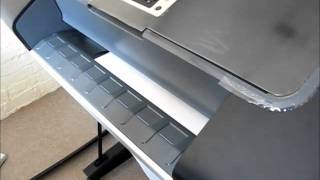 HP Designjet Z3200 printer repairs  load paper sheet [upl. by Richlad]