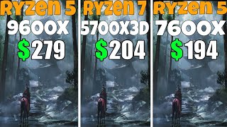 Ryzen 5 9600x vs Ryzen 7 5700x3d vs Ryzen 5 7600x  Test in 5 games [upl. by Atiana]