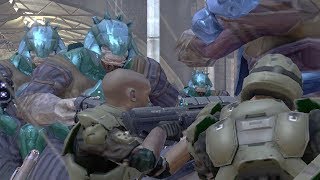 Halo 1 HAVOC MOD Covenant Ground Defenses Ai Battle [upl. by Ambrogino]