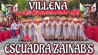 4K LA ENTRADA  ESCUADRA ZAINABS  VILLENA morosycristianos desfile fiesta villena alicante [upl. by Franciscka]