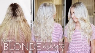 Platinum Blonde Highlights  My Favorite Highlighting Technique Formulas included [upl. by Eevets]