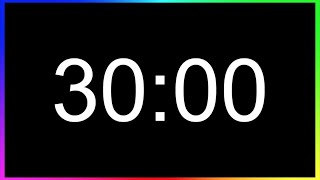 Minuteur 30min ALARME🚨 Compte à Rebours 30 Minutes Minuterie 30 MinutesDécompte 30min [upl. by Nirahs]