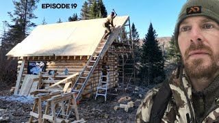 Winter Log Cabin Build on OffGrid Homestead EP19 [upl. by Warms]