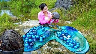 😱😱When I pried open the mutated giant clam the countless dazzling pearls inside were shocking [upl. by Eixid]