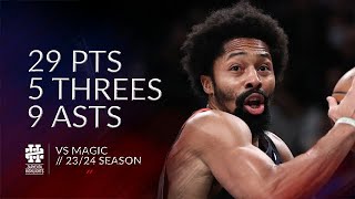 Spencer Dinwiddie 29 pts 5 threes 9 asts vs Magic 2324 season [upl. by Abey]