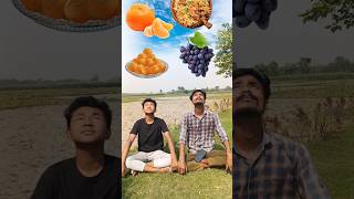 Eating flying fruits amp food vs insect animal biriyani recipe funny game shorts [upl. by Rollecnahc]