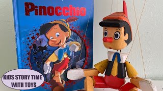 PINOCCHIO TOY PUPPET PRETEND PLAY READ ALOUD STORYTIME [upl. by Germain474]