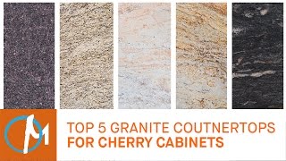 Top 5 Granites Countertops for Cherry Cabinets [upl. by Effie]