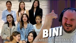 BINI ACAPELLA COMPILATION  vocal warm up Reaction [upl. by Tamarra]