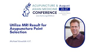 Utilize MRI Results for Acupuncture Point Selection with Michael Kowalski AP  2023 Conference [upl. by Miahc]