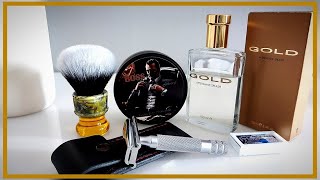 💈 Mokasyn86  quotBossquot Mydło do Golenia Yardley Gold Aftershave Lotion 💈 [upl. by Naitsihc]