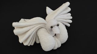 PIGEON TOWEL FOLDING  TOWEL ART [upl. by Suivatnad]