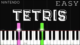 Tetris Theme  EASY Piano Tutorial [upl. by Reeve348]