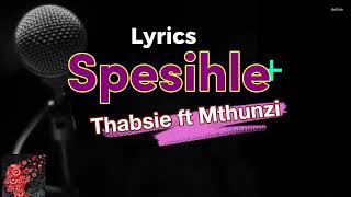 Sphesihle Lyrics Thabise Ft Mthunzi [upl. by Ettennor41]