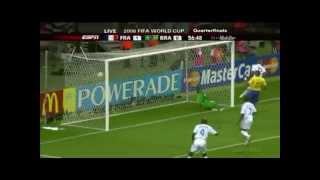 World Cup 2006 France vs Brazil Thierry Henry Goal [upl. by Naegem]