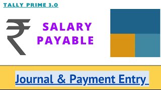 How To Do Salary Payable Entry in Tally Prime  Salary Payment Entry in Tally Prime  Salary Expense [upl. by Puglia]