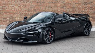 2020 McLaren 720S Spider  Onyx Black  Walkaround amp Interior  Romans International 4K [upl. by Adam]