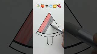 Satisfying creative painting 🍭🍑☕️🧊🍯🍠trendingshorts art drawing ytshorts viralshorts [upl. by Ailema]