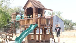 Bit Loves His New Modified Woodridge Elite Playset Next Build the Backyard Discovery Oceanview [upl. by Ative]