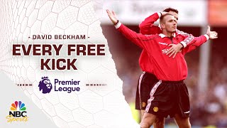 David Beckhams Top 10 Premier League Free Kicks  Manchester United [upl. by Weylin]