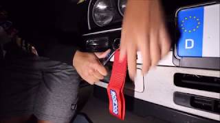 E30 Gets Sparco Tow Strap [upl. by Elleirua784]