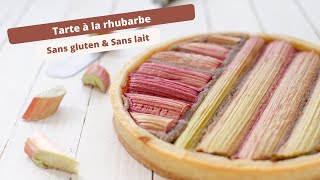 Tarte à la rhubarbe sans gluten  Recette facile et rapide [upl. by Eyllib62]