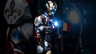 Countries as Iron mans  AI generated ai marvel fusion edit ironman [upl. by Yltnerb]