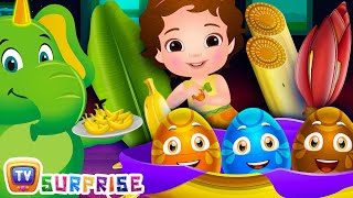 Surprise Eggs Toys Nursery Rhymes  Banana Song  ChuChu TV Surprise [upl. by Ainaznat238]