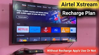 Airtel Xstream Android Set Top Box Recharge Plan Detail [upl. by Floyd949]