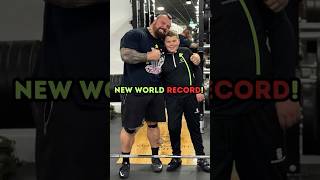 Eddie Halls Son BREAKS Deadlift World Record shorts fitness [upl. by Gilges]