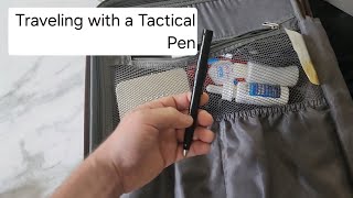 Traveling with a tactical pen selfdefense tactical benchmade spyderco [upl. by Annerahs]