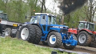 Ford 8630 Power Shift Pulling The Sledge at Pulling Event in Grindsted  Tractor Pulling Denmark [upl. by Hnao]