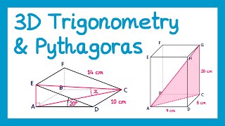 3D Trigonometry and Pythagoras  GCSE Higher Maths [upl. by Brianna]