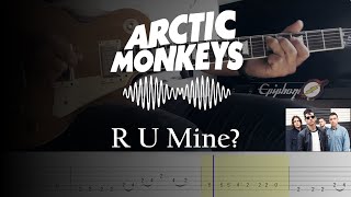 Artic Monkeys  R U Mine  Guitar Cover With Tabs Tutorial  Backing Track [upl. by Cormack]