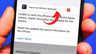 How to remove important battery message in iPhone  11  12 Pro  13 Pro Max X Xs Max 87 plus Fix [upl. by Eldoria438]