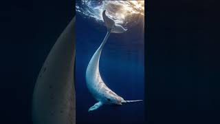 Narwhal’s tusk is actually a tooth 🦄🐋NarwhalFacts OceanMysteries Unicorn FunFacts DidYouKnow [upl. by Awe571]