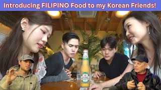 Two ROCK Fans REACT to Introducing FILIPINO Food to my Korean Friends [upl. by Sargent]