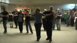 Linedance Lesson Couples Dance Sweetheart Schottische choreographer unknown [upl. by Nenney]