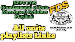 Playlist for FDS fundamental of data structure  SPPU syllabus second year CECS BRANCH [upl. by Corvese437]